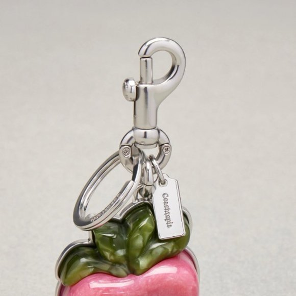 NWT Coachtopia Coach Strawberry Bag Charm Fruit 70% Recycled Resin FOB Keychain - Picture 4 of 15